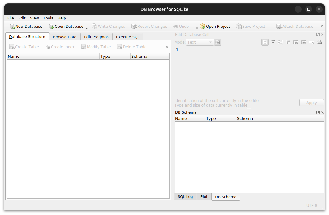 Interface DB Browser