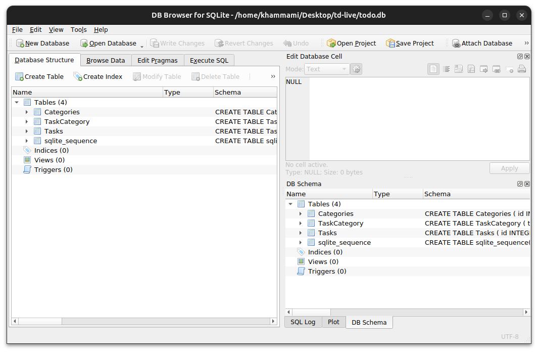 Ouvrir une base de données
