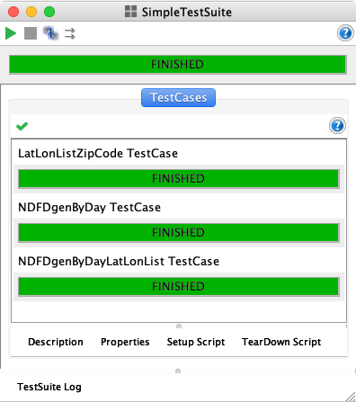 Exécution de la suite de tests
